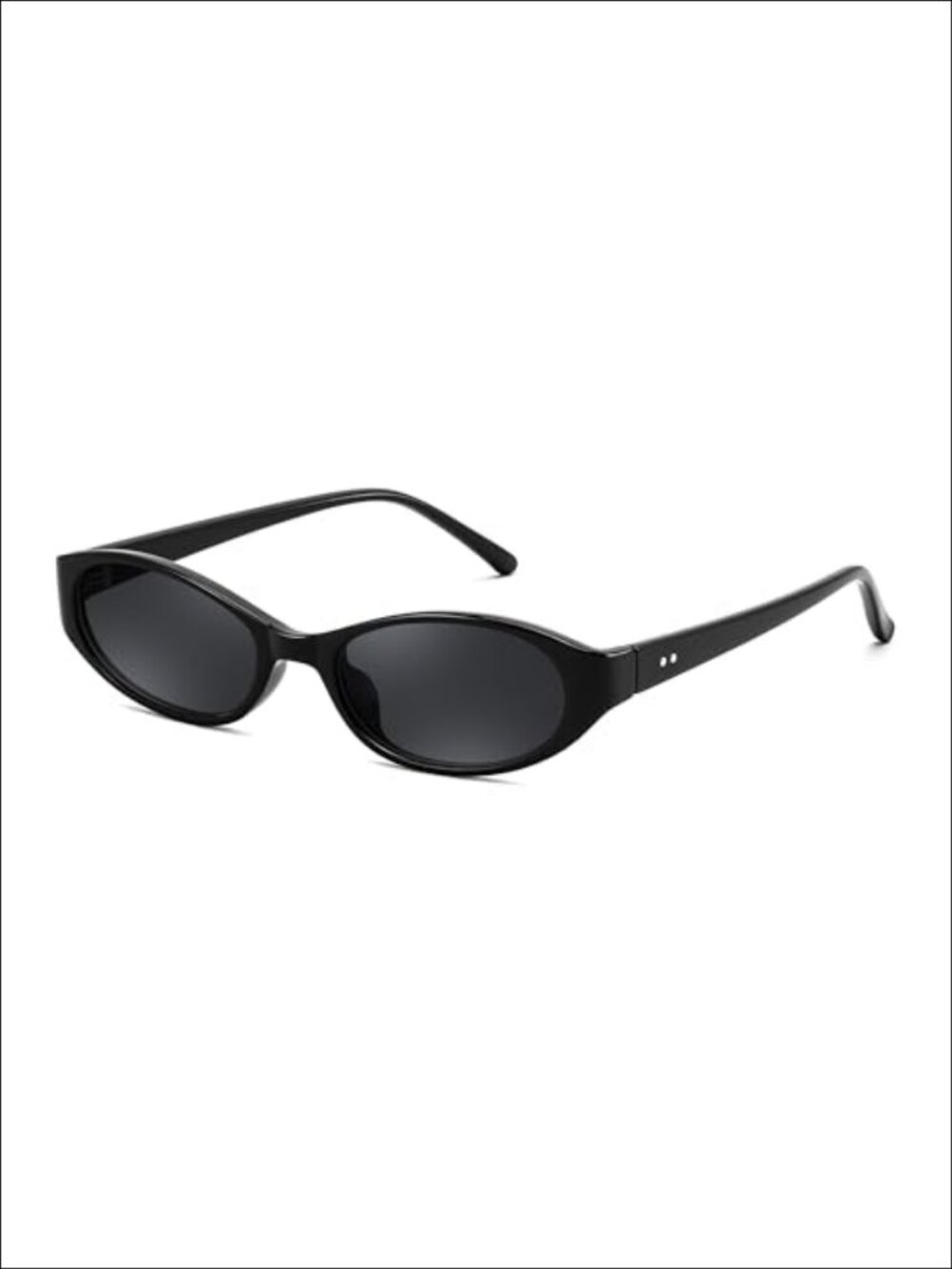 Retro Oval Cat Eye Sunglasses Slim Lightweight Y2K UV400